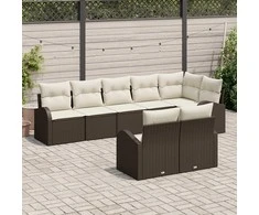 Sodo Sofų Rinkinys 8 pcs poliratanas