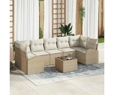 Sodo Sofų Rinkinys Smėlio 55 x 55 x 37 cm poliratanas