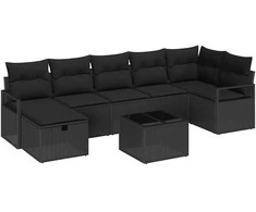 Sofos komplektas su pagalve 5 pcs poliratanas