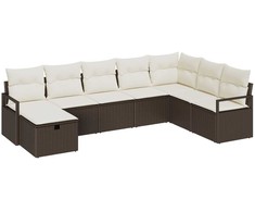 Lauko baldų komplektas Sofos komplektas su pagalve 5 pcs poliratanas