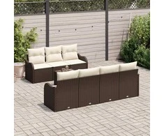 Sodo Sofų Rinkinys Ruda 55 x 55 x 37 cm poliratanas