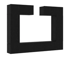 TV staliukas TV spintelių komplektas 6 pcs Juodas ąžuolas 100 x 30 x 30 cm