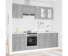 Virtuvės spintelių komplektas Lyon 8 pcs Pilkas Sonoma