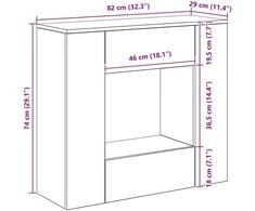 82 x 29 x 74 cm