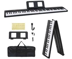 88 raktai fortepijoninė elektrinė klaviatūra su muzikiniu stovu