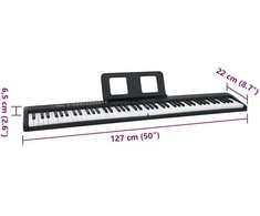 88 raktai fortepijoninė elektrinė klaviatūra su muzikiniu stovu