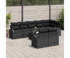 Sodo Sofų Rinkinys 9 pcs poliratanas