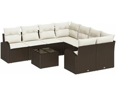 Sodo Sofų Rinkinys Ruda 55 x 55 x 37 cm poliratanas