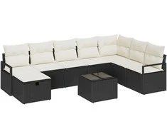 Lauko baldų komplektas Sofos komplektas su pagalve 6 pcs poliratanas