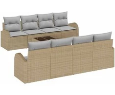 Sodo Sofų Rinkinys Smėlio 55 x 55 x 37 cm poliratanas