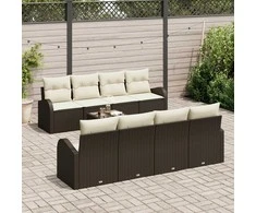 Sodo Sofų Rinkinys Ruda 55 x 55 x 37 cm poliratanas