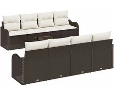 Sodo Sofų Rinkinys Ruda 55 x 55 x 37 cm poliratanas