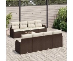 Sodo Sofų Rinkinys Ruda 55 x 55 x 37 cm poliratanas