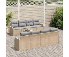 Sodo Sofų Rinkinys Smėlio 55 x 55 x 37 cm poliratanas