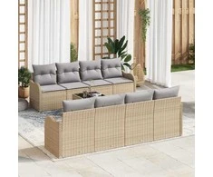 Sodo Sofų Rinkinys Smėlio 55 x 55 x 37 cm poliratanas