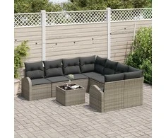 Sodo Sofų Rinkinys Pilka 55 x 55 x 37 cm poliratanas