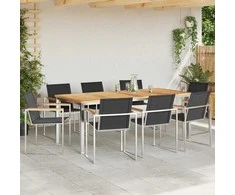 Lauko baldų komplektas Sodo valgomojo komplektas 9 pcs