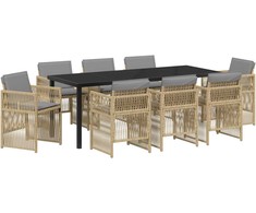 Sodo valgomojo komplektas 9 pcs Smėlio