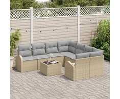 Sodo Sofų Rinkinys Smėlio 55 x 55 x 37 cm poliratanas