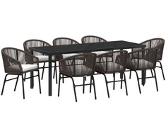 Sodo valgomojo komplektas 9 pcs Ruda