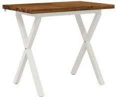 90 x 55 x 75 cm Kietos akacijos mediena Natūrali ir Balta