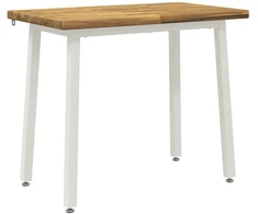 90 x 55 x 75 cm Kietos akacijos mediena Balta Stačiakampio