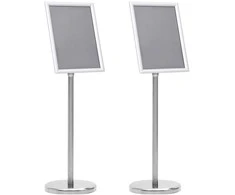 Plakato stendai 2 pcs Sidabro 32.7 x 24 x 108 cm Aliuminis
