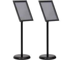Plakato stendai 2 pcs Juoda 32.7 x 24 x 108 cm Aliuminis