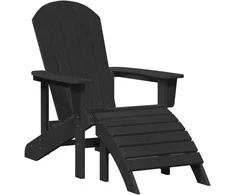 Adirondack kėdė Juoda 82 x 74 x 92 cm HDPE