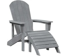 Adirondack kėdė Šviesiai pilka 82 x 74 x 92 cm HDPE