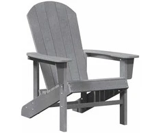 Adirondack kėdė Šviesiai pilka 82 x 74 x 92 cm HDPE