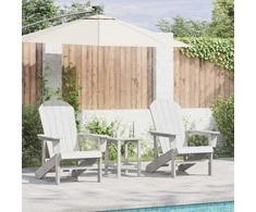 Sodo Kėdė 2 pcs Balta 82 x 74 x 92 cm Polietilenas