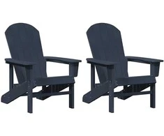 Sodo Kėdė 2 pcs Tamsiai mėlyna 82 x 74 x 92 cm Polietilenas