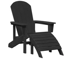 Sodo Kėdė 2 pcs Juoda 83 x 74 x 92 cm Polietilenas