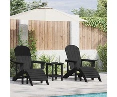 Sodo Kėdė 2 pcs Juoda 83 x 74 x 92 cm Polietilenas