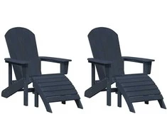 Sodo Kėdė 2 pcs Tamsiai mėlyna 83 x 74 x 92 cm Polietilenas