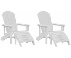 Sodo Kėdė 2 pcs Balta 83 x 74 x 92 cm Polietilenas
