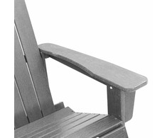 Adirondack supama kėdė Šviesiai pilka HDPE