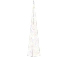 Akrilinė LED dekoracija kūgis, įvairiaspalvis, 90cm