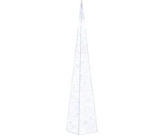 Akrilinė LED dekoracija kūgis, mėlynos spalvos, 60cm