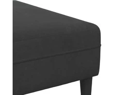 Sofa 3 pcs Juoda 250 x 188 x 76 cm Aksomas