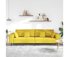 Sofa Geltona 250 x 77 x 76 cm Aksomas