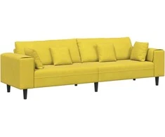 Sofa Geltona 250 x 77 x 76 cm Aksomas