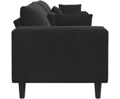 Sofa Juoda 250 x 77 x 76 cm Aksomas