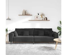 Sofa Juoda 250 x 77 x 76 cm Aksomas