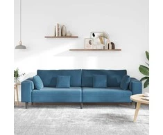 Sofa Mėlyna 250 x 77 x 76 cm Aksomas