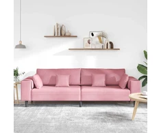 Sofa Rožinė 250 x 77 x 76 cm Aksomas