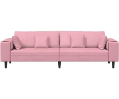 Sofa Rožinė 250 x 77 x 76 cm Aksomas