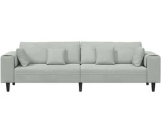 Sofa Šviesiai pilka 250 x 77 x 76 cm Aksomas