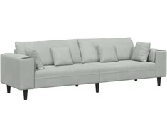 Sofa Šviesiai pilka 250 x 77 x 76 cm Aksomas